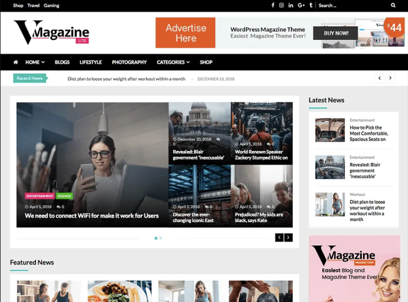 VMagazine WordPress Theme