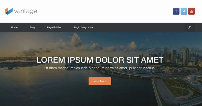 Vantage wordpress theme Vantage theme
