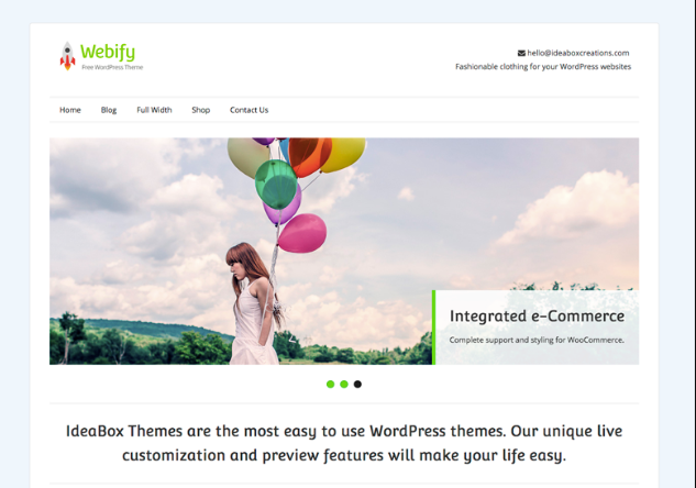 Webify WordPress theme