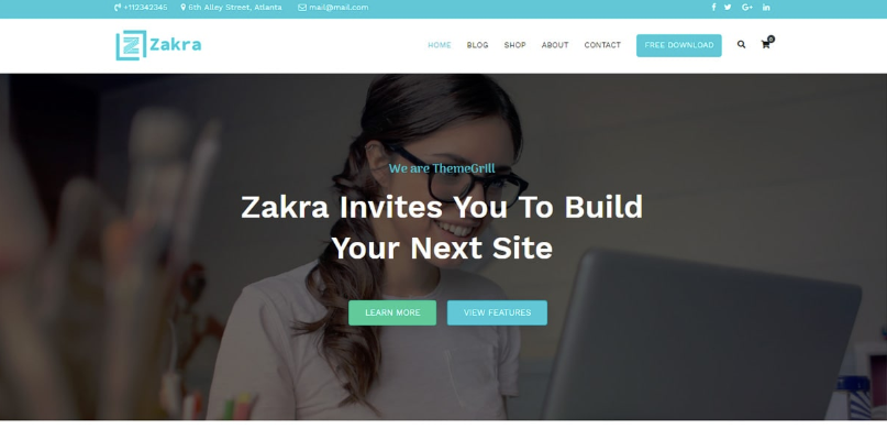 Zakra theme