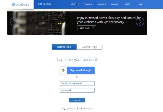 bluehost-login