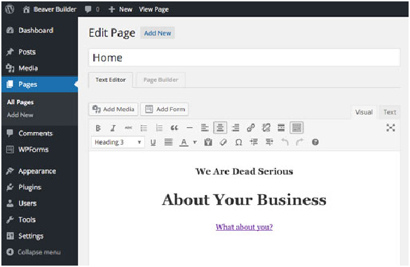 Edit Wordpress
