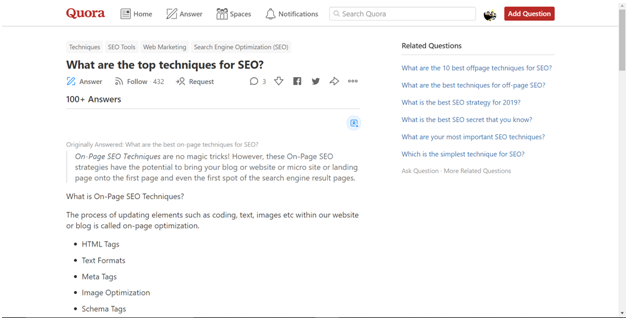 Quora SEO Forum Quora SEO Forum
