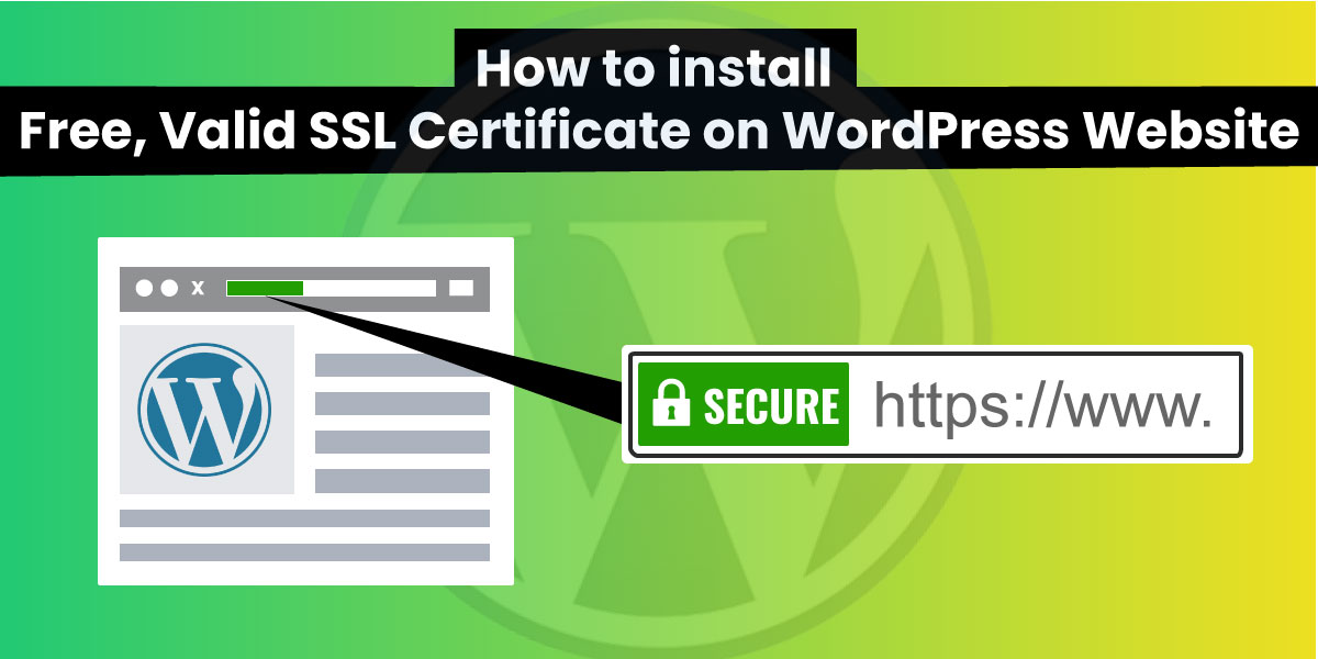 SSL Certificate on wordpress 