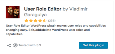 User role editor