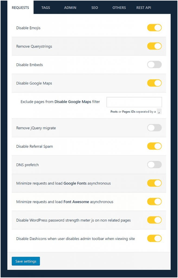WP Disable Plugin WordPress Admin Dashboard