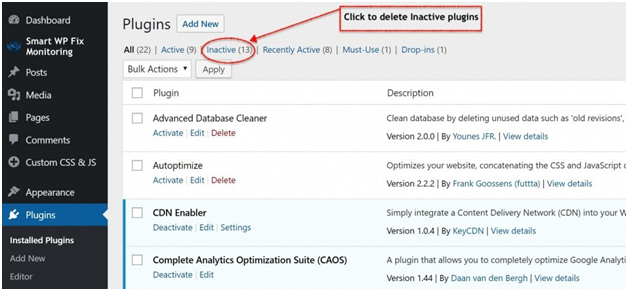 Wordpress admin Wordpress admin