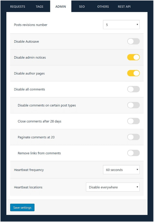 Wp Disable Plugin Setting