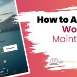 Enable WordPress maintenance mode