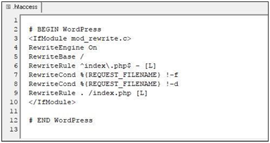 .htaccess file