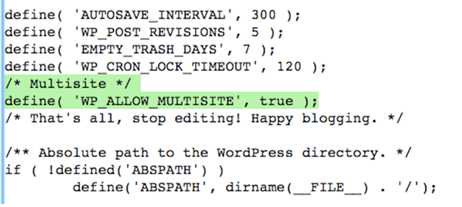 WP Allow Multisite
