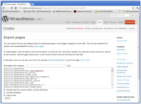 WordPress Codex