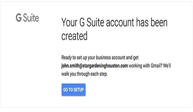G Suite Account Created G Suite Account Created