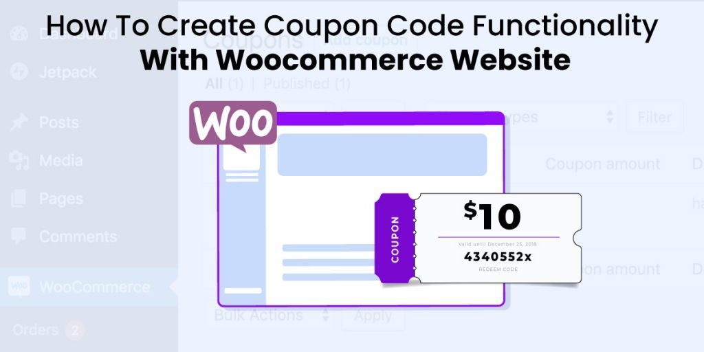 create coupon code functionality 