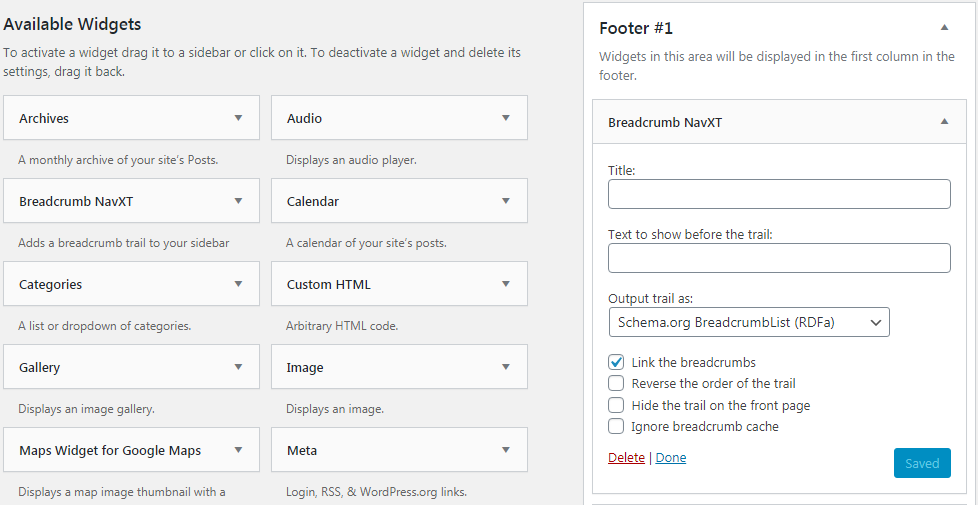 Breadcrumbs NavXT Drop Down Menu