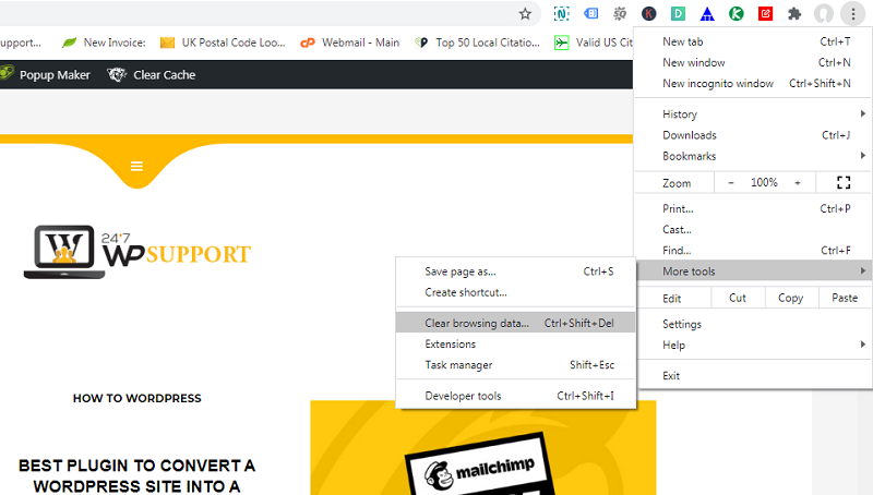 Clear Browsing Data Clear Browsing Data