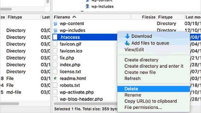 .htaccess file