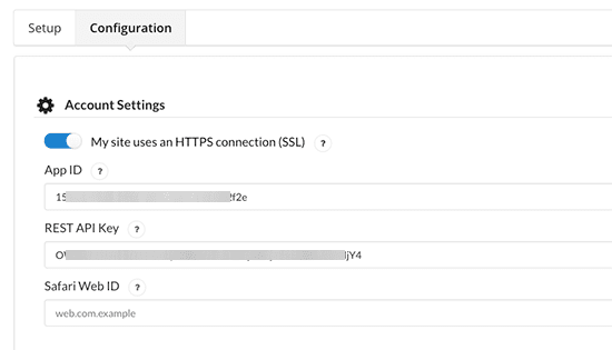 Configuration Setting in WordPress