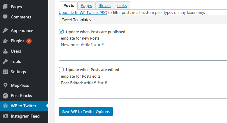 Twitter Basic Settings