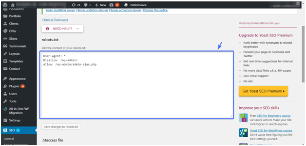 file robots txt