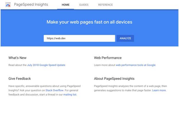 pagespeed insights pagespeed insights
