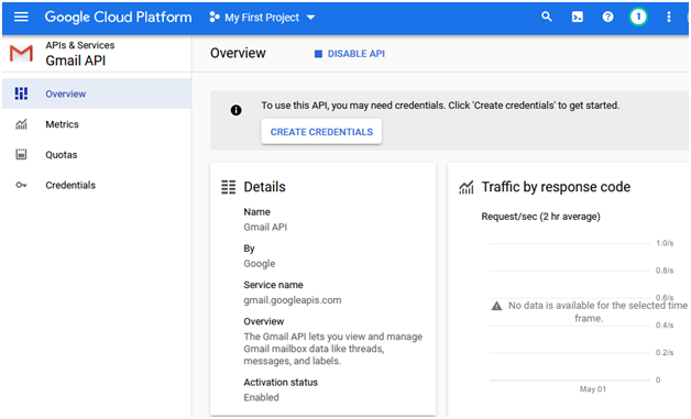 Create credential Create credential