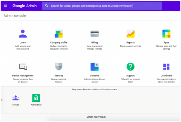 admin console G Suite