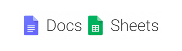 docs sheets G Suite