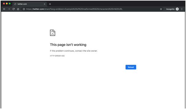 400 Bad Error Request In Chrome