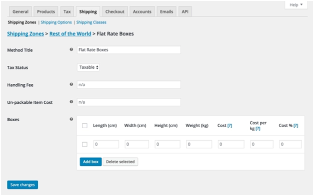 Shipping Methods title