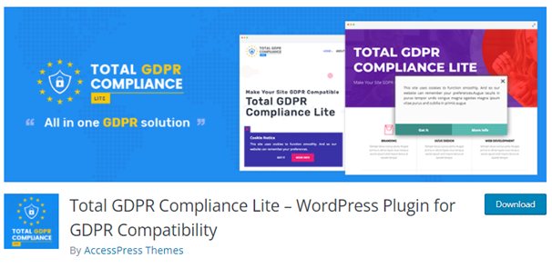 Total GDPR Lite Plugin Total GDPR Lite