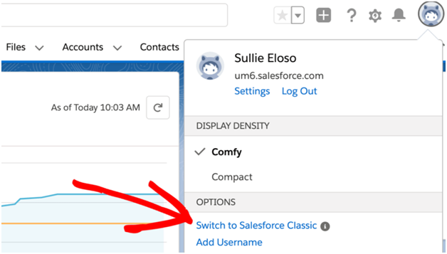 switch to salesforce classic