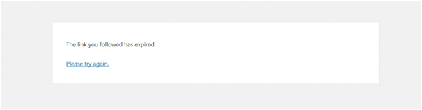 the link you followed has expired