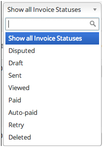 Show all invoice