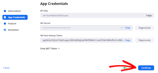 app credentials