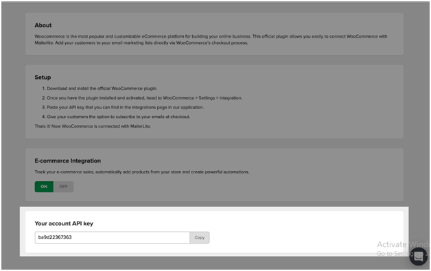 Account Api key Account Api key