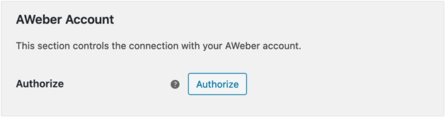 Aweber account