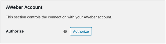 Aweber account Aweber account