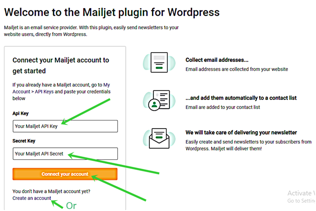 Mailjet Plugin for wordpress