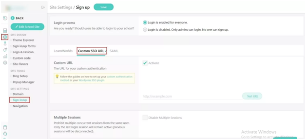 SSO signup SSO signup