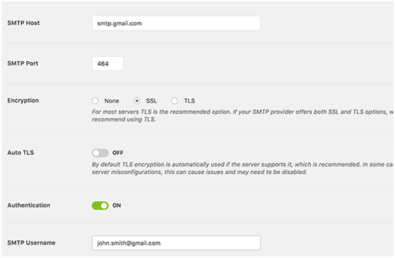 SMTP Host SMTP Host