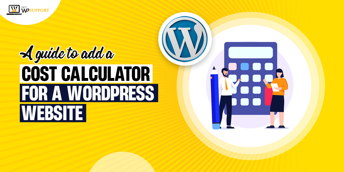 add a cost calculator for a WordPress website