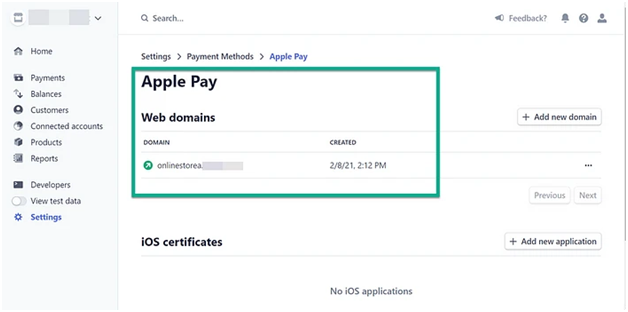 Apple Pay web domain Apple Pay web domain