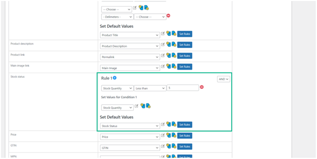 set default value