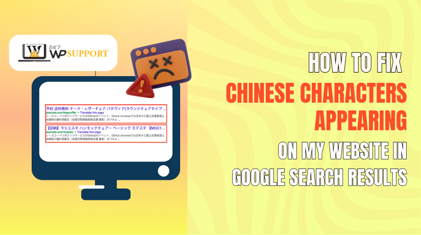 How to Fix Chinese Characters Appearing on My Website in Google Search Results