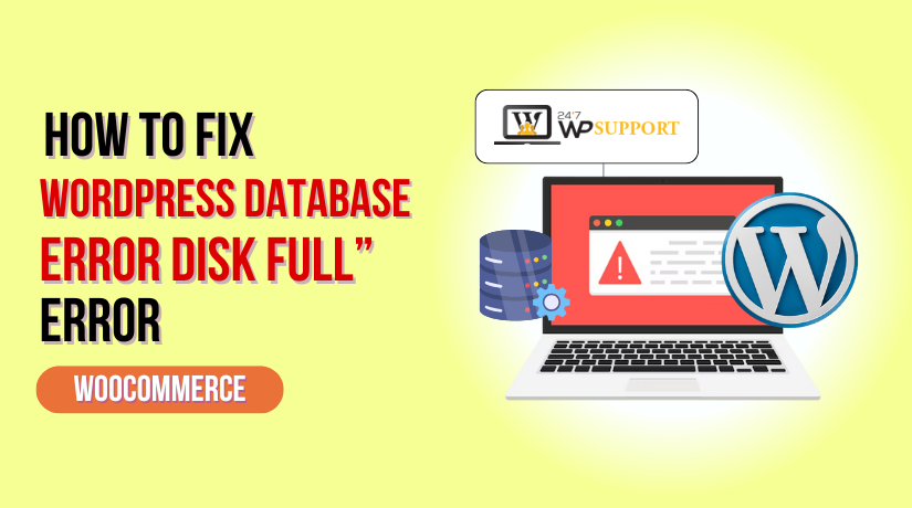 WordPress Database Error Disk Full