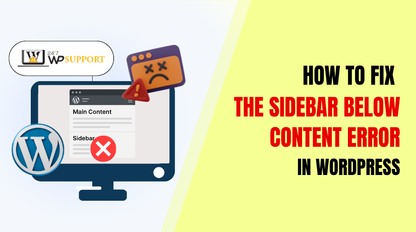 How to Fix the Sidebar Below Content Error in WordPress 