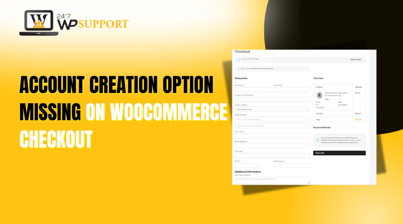 Account Creation Option Missing on Woocommerce Checkout