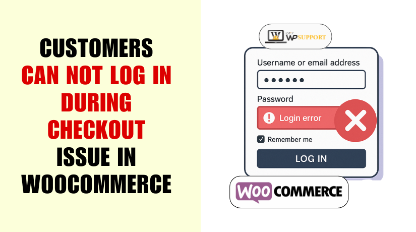 Customers can not log in during checkout in Woocommerce
