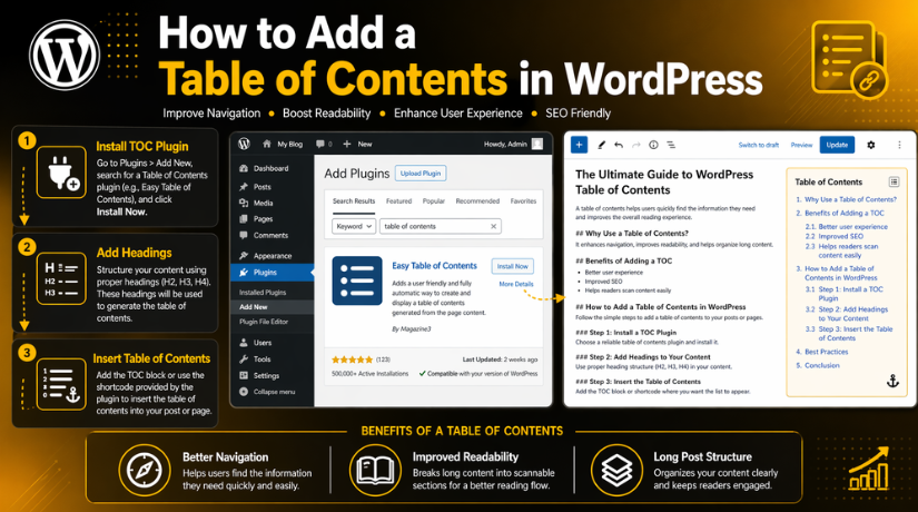 How to Add a Table of Contents in WordPress